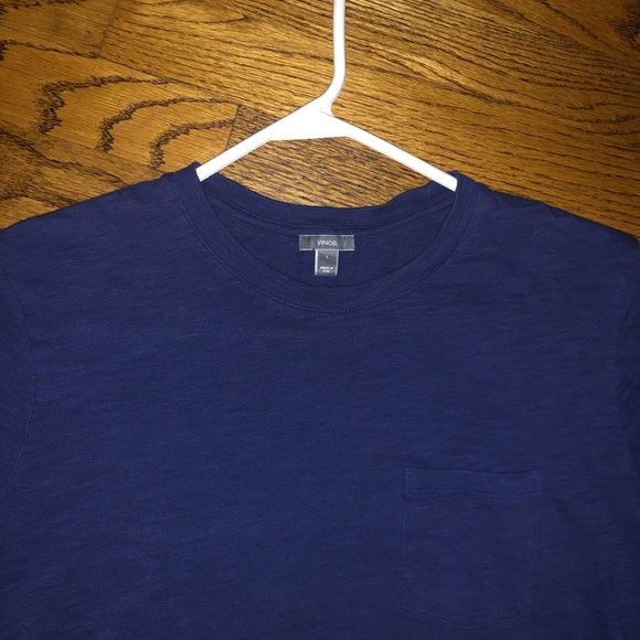 VINCE Navy Pocket Tee - Picture 3 of 4